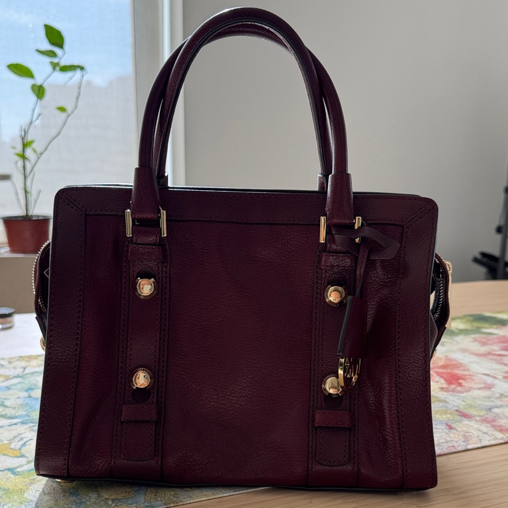 Michael Kors Brand New Burgundy Leather Handbag
